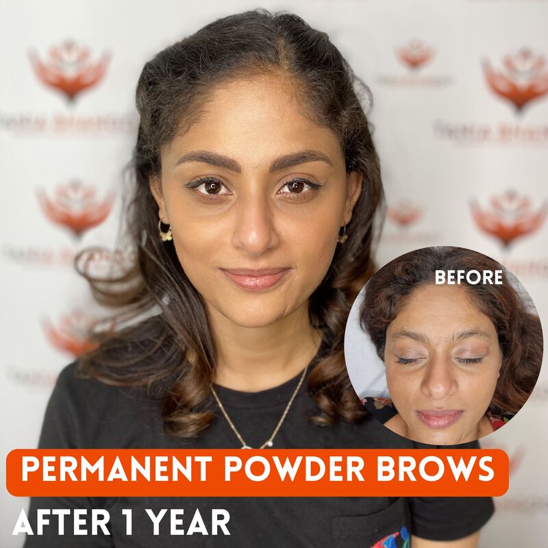 Powder brows before after